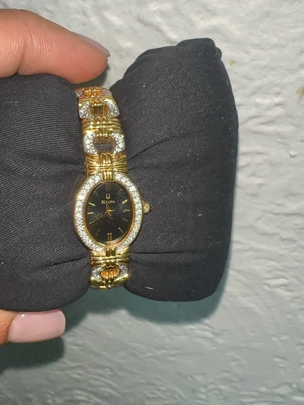 Bulova Gold and Black Women's Bracelet Watch